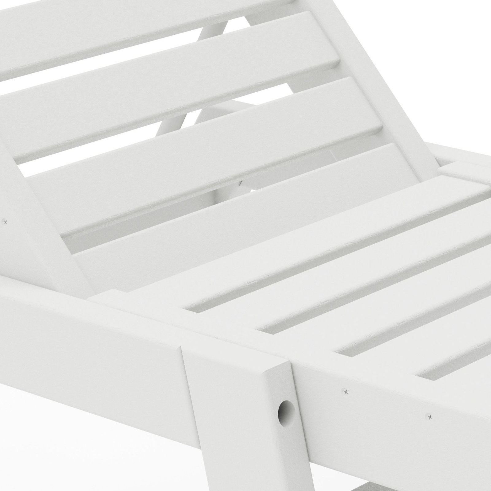 Captain Patio Chaise Lounge , White