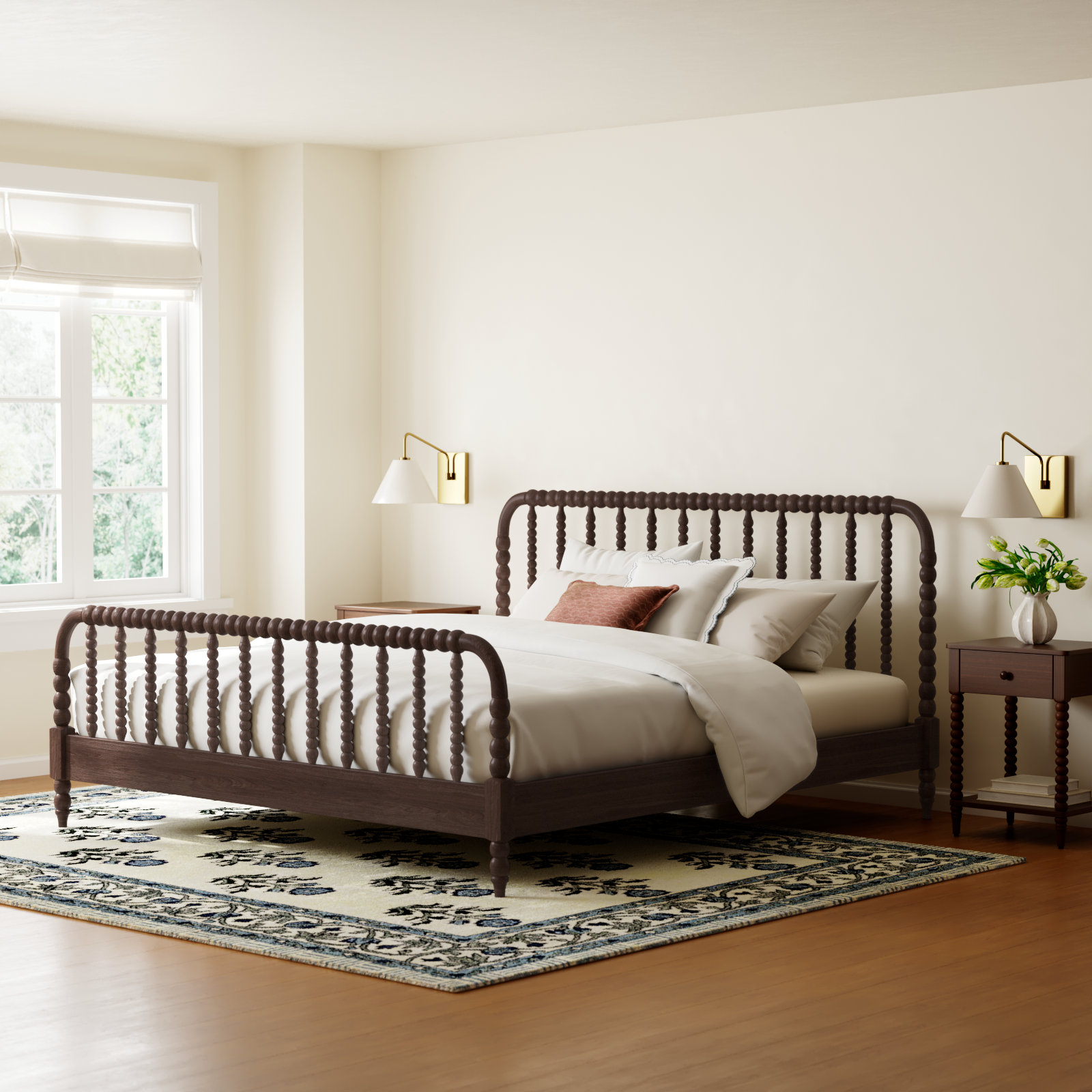 Benbrook Wood Spindle Bed, Antique Coffee, King