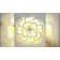 Acea 34.6" White Flower Ceiling Fan With Dimmable Light Modern LED Flush Mount Ceiling Fan Light Remote