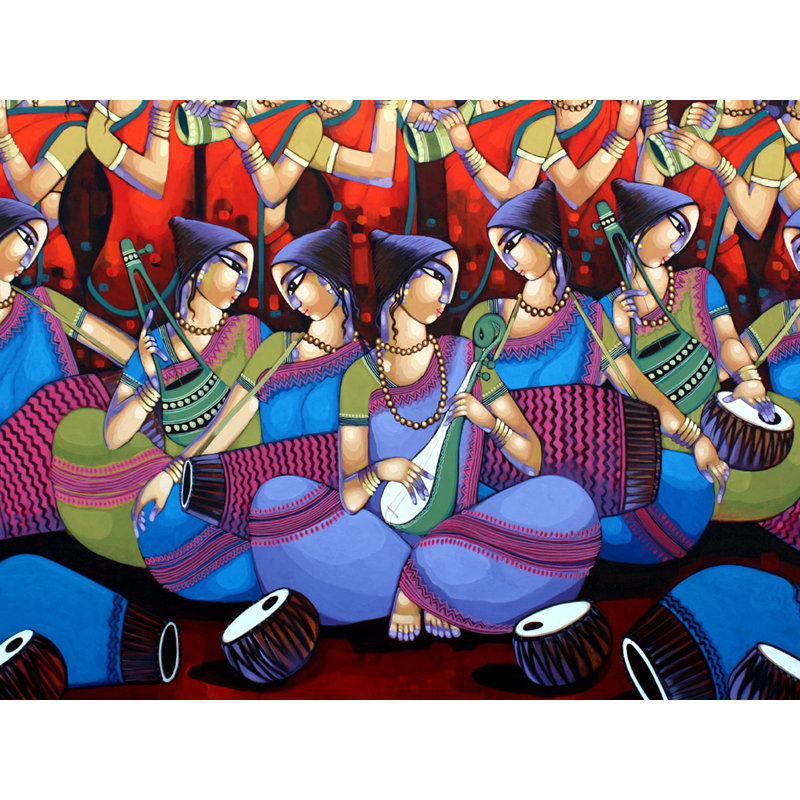 Bengali Tune | Acrylique sur toile | Peinture Sekhar Roy