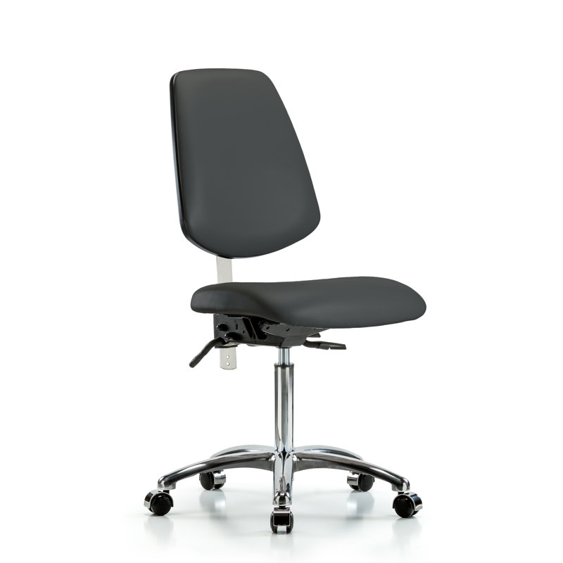 Chaise de travail Isabell, Roulettes, Anthracite, Inclus