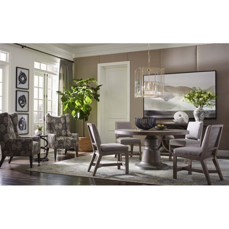 Thom Filicia Home 36.5" H Upholstered Back Side Chair, Navada Granite, Casa Blanca