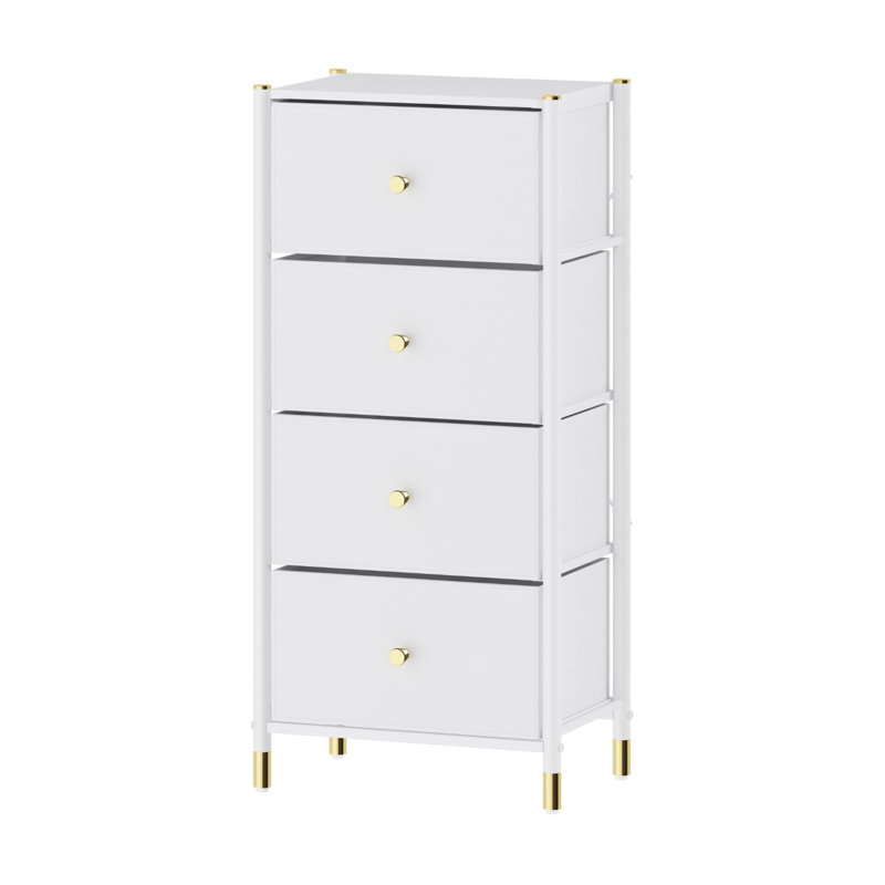 Commode 4 tiroirs 23103, Blanc