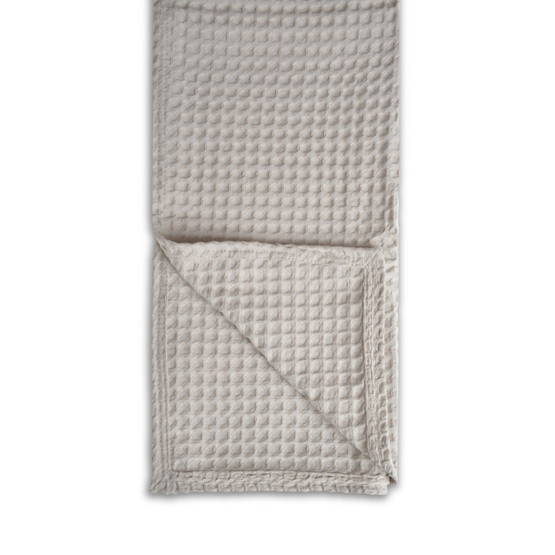 Hotel Waffle Blanket Bedspread, Taupe, 175 x 225cm Bedspread