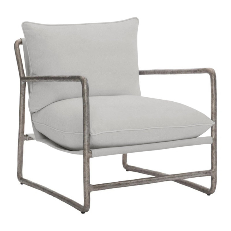 Sorrento Swivel Patio Chair with Cushions, Light Grey Vinyl 6503-010