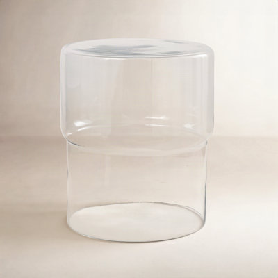 Mayah Glass Top End Table