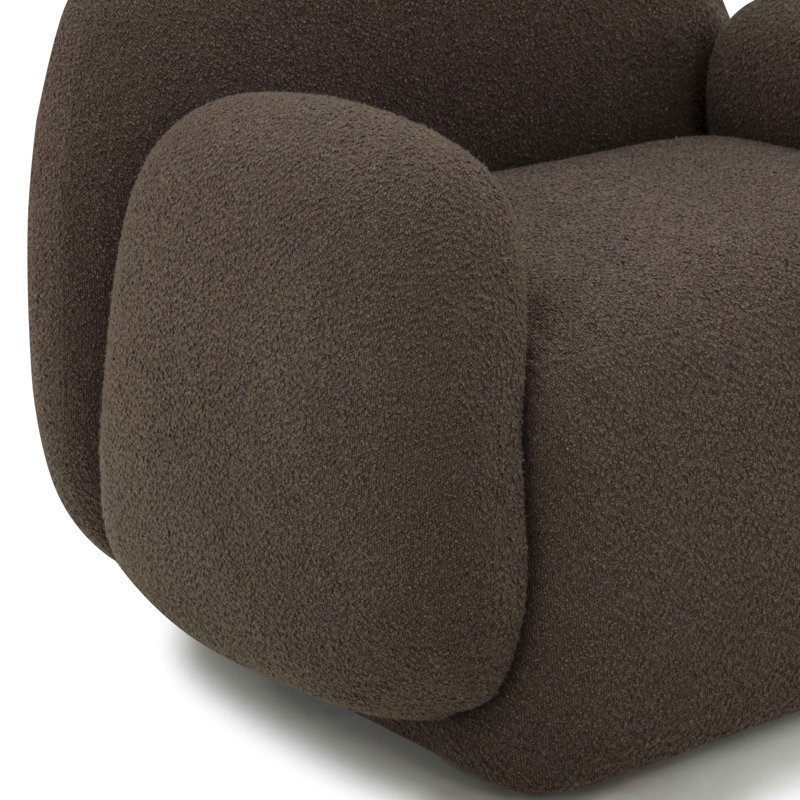 Fauteuil d'appoint Marius Brown Boucle, Brun