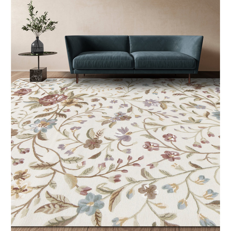 Wool Floral Area Rug