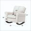 Chaise berçante en tissu avec siège à ressorts ensachés et structure en bois, parfaite pour la détente et le style