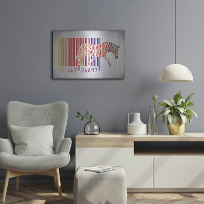 "Zebra Barcode" par Mark Ashkenazi sur métal