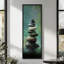 Zen, pierres empilées, réflexion de l'eau, spa, vertical, décoration murale, très grandes photos, impression sur toile encadrée-2018016698-2018016699