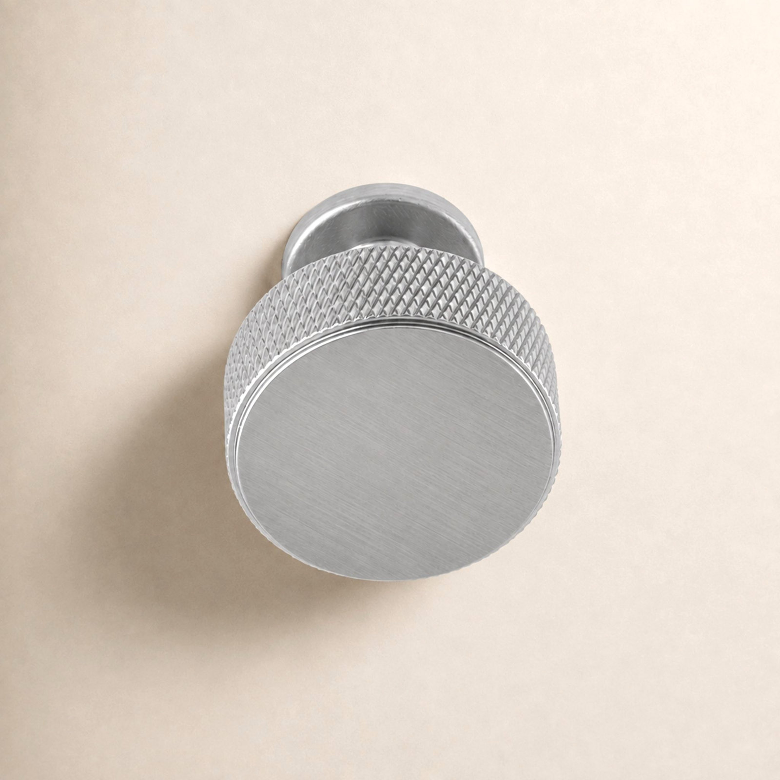 Kent Knurled Round Cabinet Knob, Satin Nickel, 1.38"