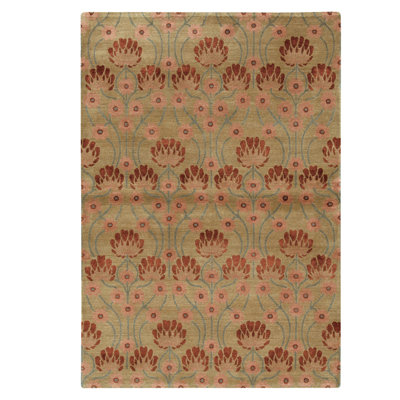Hand Knotted Area Rug in Camel
