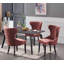 Bootle 4 Person Dining set - a Rectangular Wooden Dining Table with Metal Legs and a Set of 4 Quilted Velvet Dining Chairs for Dining Room - Modern Dining Table Set-975102601-975102605