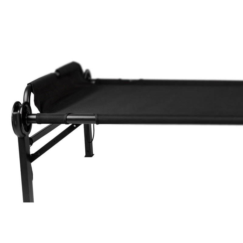 Lit simple Disc-O-Bed, solution de sommeil portable pour tentes, cabines, noir, 2XL