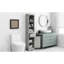 Grande armoire de salle de bain grise autoportante avec tiroir et tablette réglable pour tableau d'optimisation de l'espace