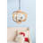 3- Light Farmhouse Chandelier, Rope Chandelier Globe Hanging Light Fixture With With Adjustable Chain For Kitchen Dining Room Foyer Entryway, Bulb Not Included