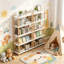 Bibliothèque à 5 niveaux en bois, bibliothèque ouverte moderne, support de rangement autoportant, présentoir multifonctionnel pour bureau personnel, blanc