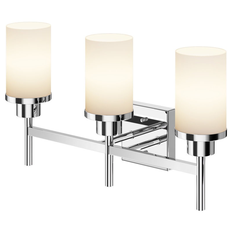 Éclairage pour salle de bain 3 lumières, Chrome poli