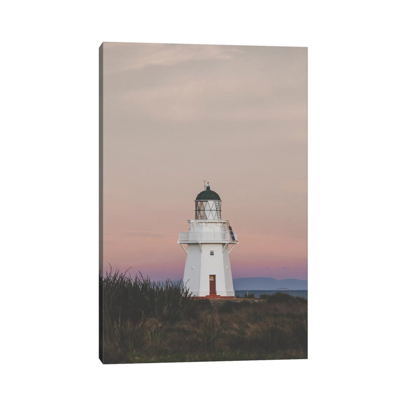 Wapapa Point Lighthouse, New Zealand by Luke Anthony Gramme - Wrapped Canvas Painting, 101.6 cm H x 66.04 cm W x 1.91 cm D