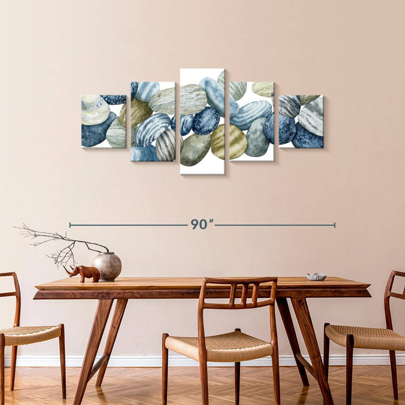 Found Pebbles III, 36" H x 80" W