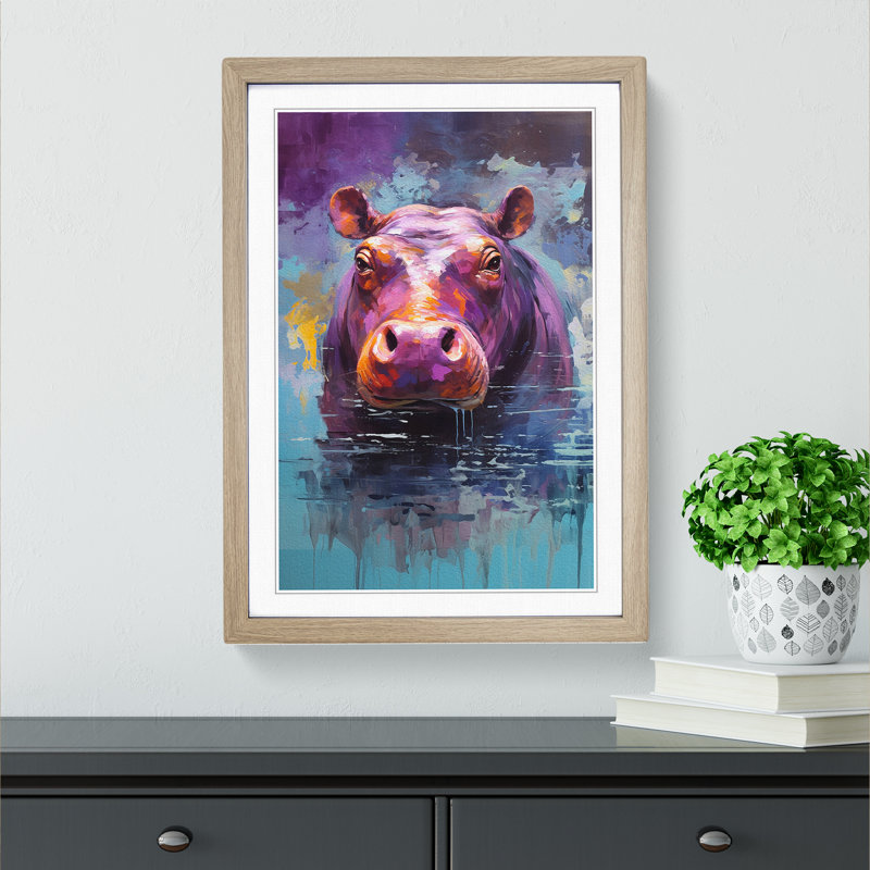 Hippo Abstract No.2 - Framed Print