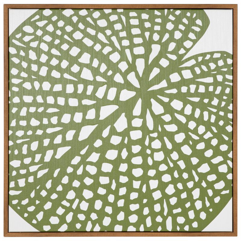 Lily Pad, 52" H x 52" W, Black, Framed Print