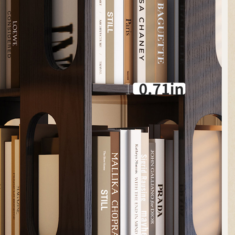 Bibliothèque américaine, (7 tablettes) H 70,87 po x l 17,32 po x P 17,32 po