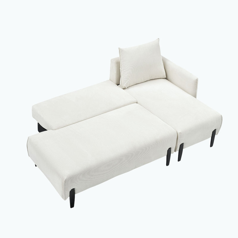 Sofa Sleeper, Beige Fabric