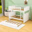 Lit double superposé au dessus d'un lit double avec gigogne simple-1664645653
