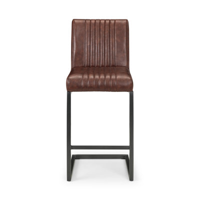 Perrott Upholstered Counter Stool with Metal Frame