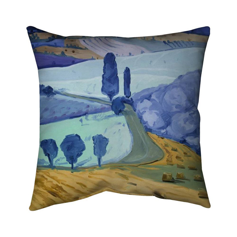 Tuscany Field - Neo Mint Scenic Poly Twill Throw for – Throw Pillow Cover Only, Double-Sided Print, Insert Not Included