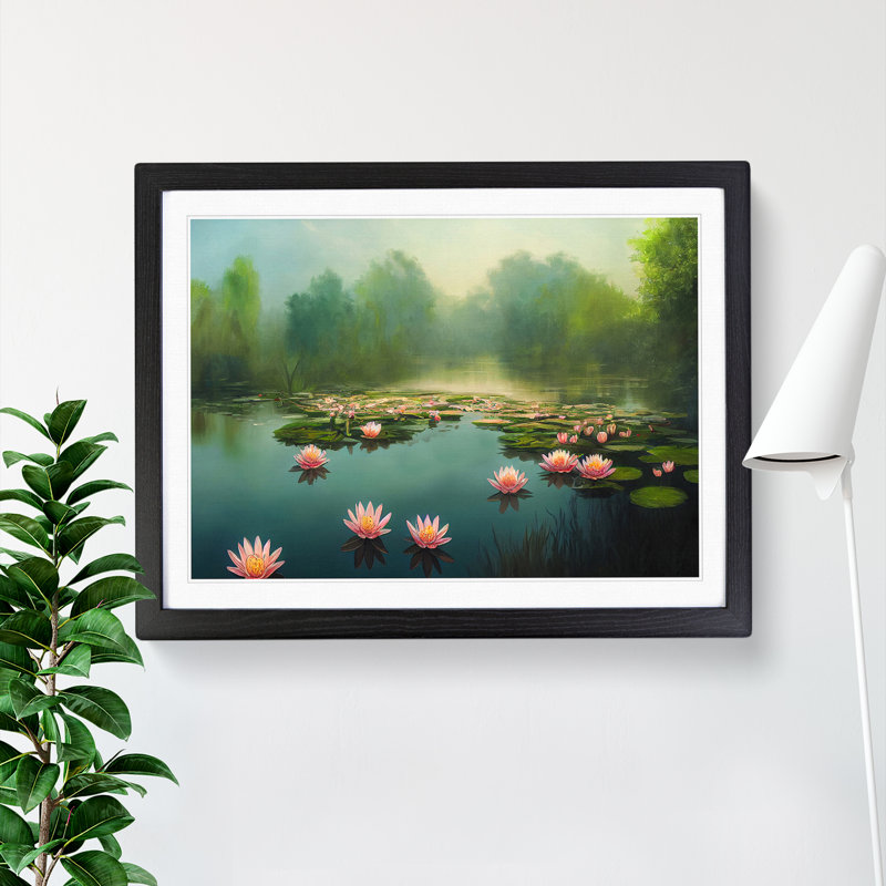 Special Water Lily Pond - Framed Print, Black Frame, 46cm H x 64cm W