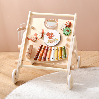 Wooden Musical Push Walker Activity Center
