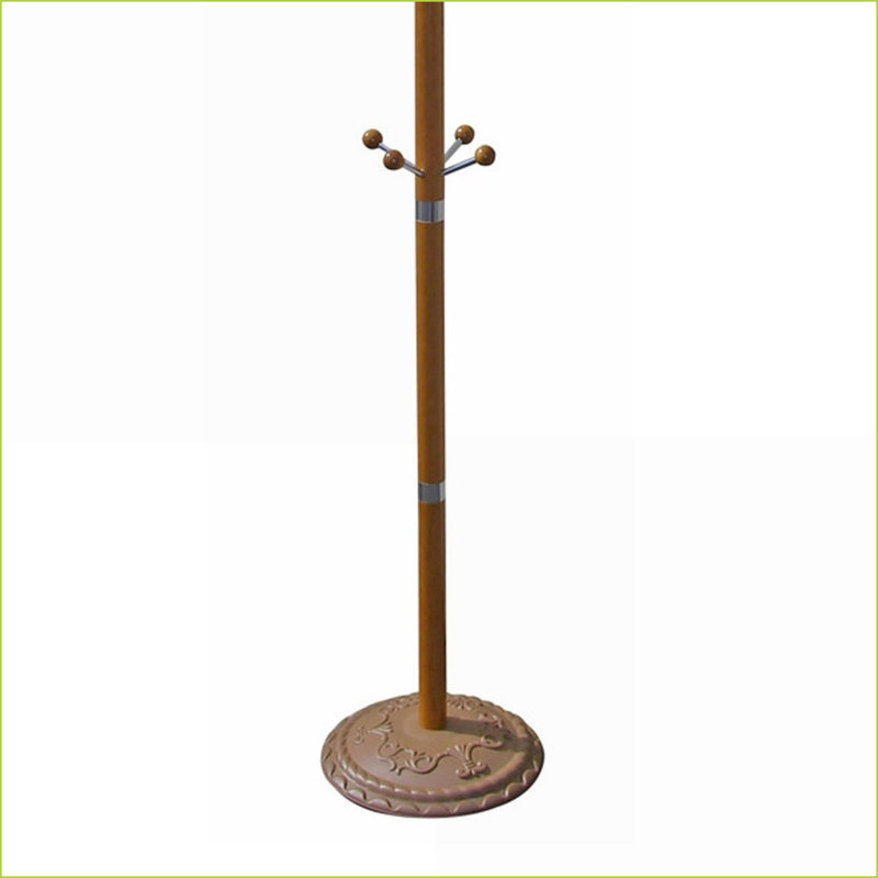 Portemanteaux, chrome moderne de 73 po de hauteur Bois composite, finition chêne | Chêne | Bois