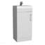 16" Bathroom Vanity Single Door, Resin Sink And Faucet White