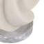 Lampe de table moderne pour table de chevet ou bureau - base sculpturale décorative pour table de salon ou petite chambre - 22 po, ivoire et blanc
