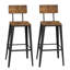 Ensemble de 2 tabourets de bar, tabourets de hauteur de bar, tabourets de bar hauts avec dossier, chaises de bar, structure en acier, style industriel-1695597175