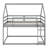 House Low Bunk Bed With Ladder-1259735043