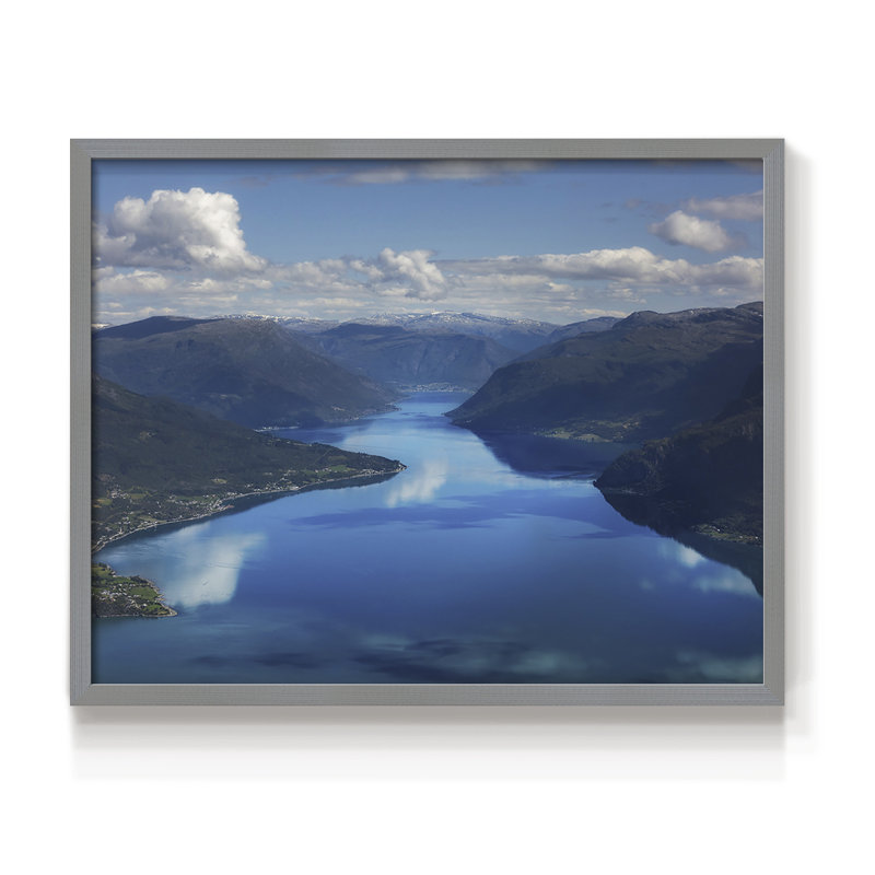 Réflexion de cristal - impression encadrée - réarmable, H 11 po x l 14 po, Gris