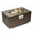 Rectangular Outdoor Propane Fire Pit Table – 15'' H x 32'' W, Complete with Marble Texture Top and Metal Cover Lid 
