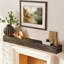 Tablette de manteau de cheminée flottante en bois Ettinger Modern Farmhouse - capacité de 100 lb-1177039100-1177039101