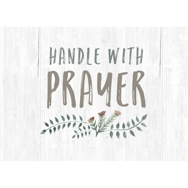 Handle Prayer Wood - Wrapped Canvas Print, 81cm H x 122cm W