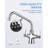 Double Handle Deck Mount Brass Commercial Standard Kitchen Faucet With Swivel Spout And Supply Lines