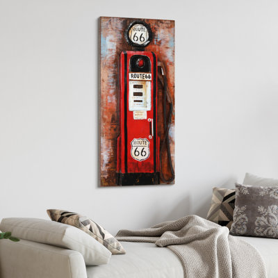 «Gas Pump» par Primo, impression sur métal sans cadre