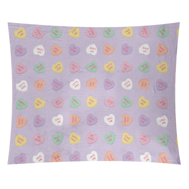 Tapisserie de noël en polyester fêtes, H 68 po x l 80 po, Mauve, jaune et vert