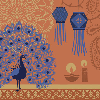 Diwali II 1 Piece Wrapped Canvas Painting