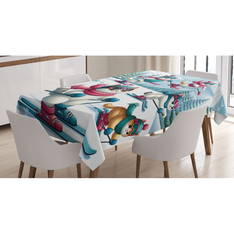 Dulzaides Rectangle No Pattern Microfiber Tablecloth, 90" Rectangle
