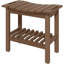 Banc de rangement - Banc intérieur / extérieur imperméable avec coussinets antidérapants, poignée et tablettes doubles, capacité de 265 lb (facile à assembler)-966626098
