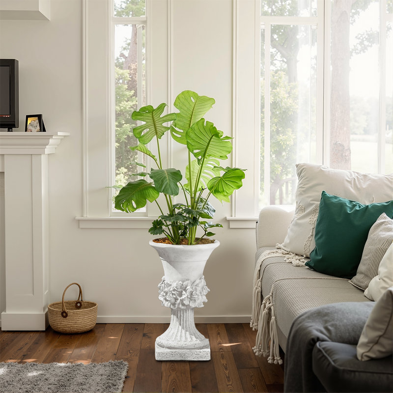 Filtres d'urne d'intérieur pour jardin, Blanc antique
